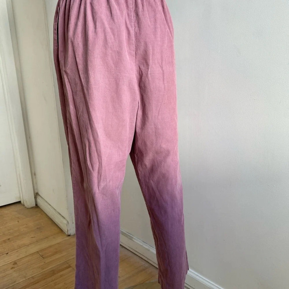 Vintage Alfred Dunner Lavender Pink Pants Sz Petite 12 elastic waist velvet - Picture 9 of 9
